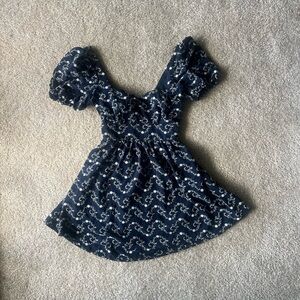 Francescas miami Navy Blue Floral Dress